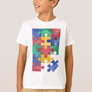 Autism Awareness waterverf puzzel T-shirt