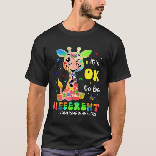 Autism Awareness Women Kid Its Ok To Be Different T-shirt (Voorkant)