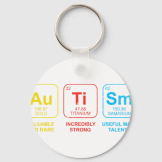 Autism Awareness Women Men Kids Elements Periodic  Sleutelhanger