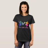 Autism Awarenesss Peace Love Autism T-shirt (Voorkant volledig)