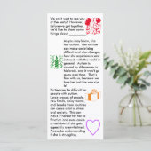 Autism Birthday Girl Flat Card (Staand voorkant)