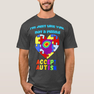 Autism Blue Im net als jij accepteren T-shirt