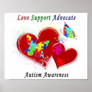 Autism Butterflies in het hart Poster