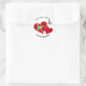 Autism Butterflies in het hart Ronde Sticker (Tas)