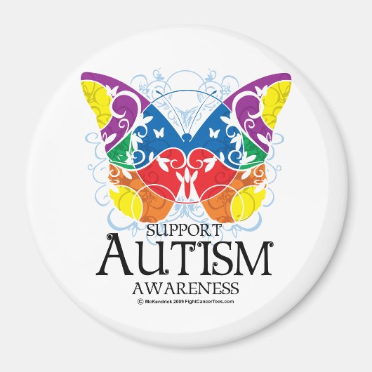 Autism Butterfly Magneet (Voorkant)