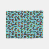 Autism Butterfly Puzzle Pattern Fleece Deken (Voorkant (Horizontaal))