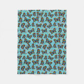 Autism Butterfly Puzzle Pattern Fleece Deken (Voorkant)