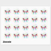 Autism Butterfly Ronde Sticker (Vel)