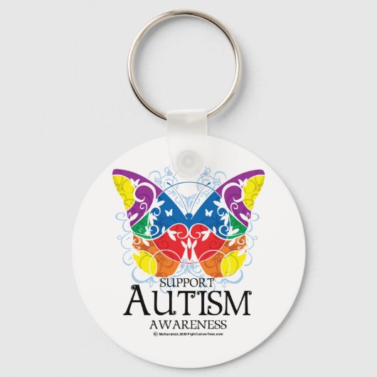 Autism Butterfly Sleutelhanger (Voorkant)