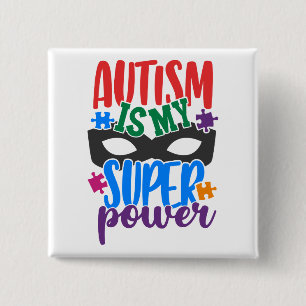 Autism-Button Vierkante Button 5,1 Cm