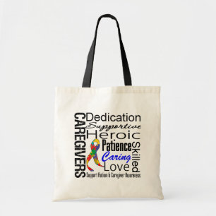 Autism Caregivers Collage Tote Bag