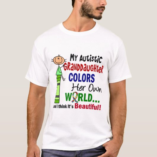Autism COLORS HAAR EIGEN kleindochter T-shirt (Voorkant)