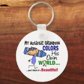 Autism COLORS'S EIGEN WERELDkleinzoon Sleutelhanger (Voorkant)