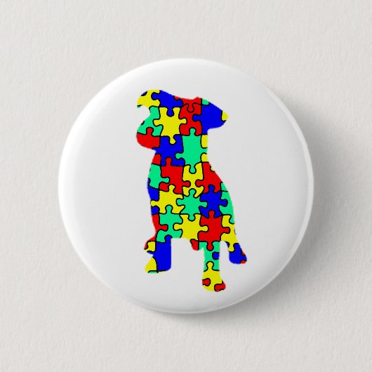 Autism Companion Dog Button (Voorkant)