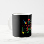 Autism Diversity Puzzle Print Koffiemok (Voorkant links)