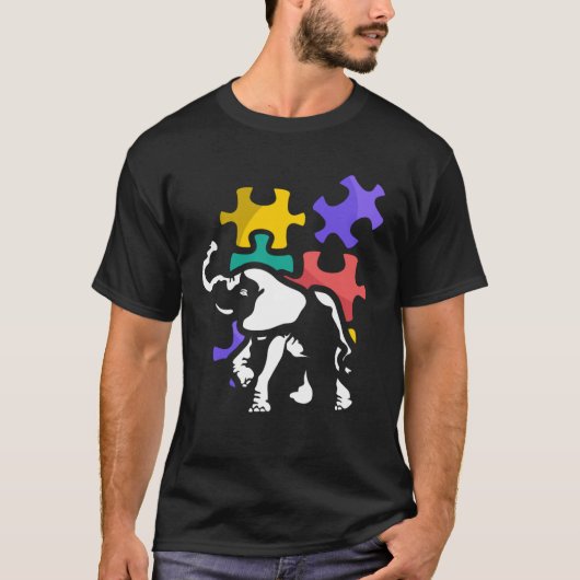 Autism elephant autiste support ASD T-shirt (Voorkant)