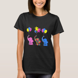 Autism Elephant Gift Autism Awareness Sen T-shirt