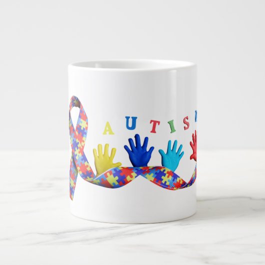 Autism Extra Grote Beker (Voorkant)
