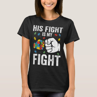 Autism Fight is Fight ASD Awareness Dad Mom Men T-shirt