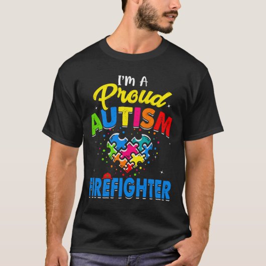 Autism Firefighter Autism Awareness Accepteert Sup T-shirt (Voorkant)