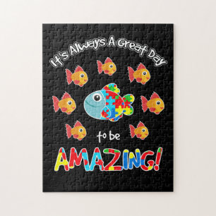 Autism Fish Its Always A Great Day To Be Amazing T Legpuzzel