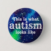 Autism  Galaxy Identity Ronde Button 5,7 Cm (Voorkant)