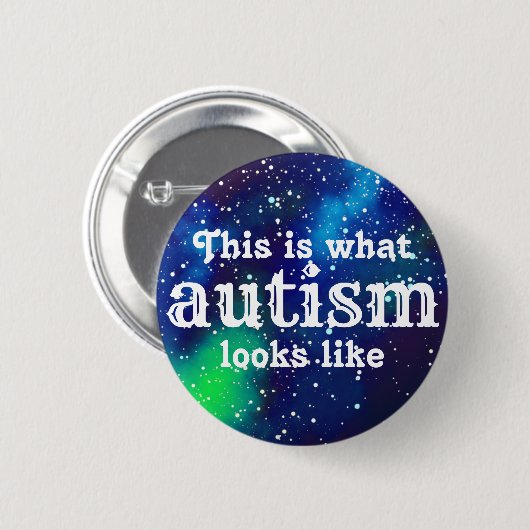 Autism  Galaxy Identity Ronde Button 5,7 Cm (Voorkant /achterkant)