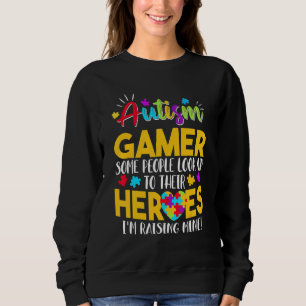 Autism Gamer Mensen kijken op hun helden en verhog Trui