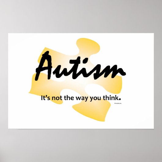 Autism Glows Poster-"Het is niet zoals je denkt." Poster (Voorkant)