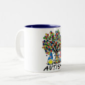 Autism Gnomes Two-Tone Coffee Mok (Voorkant links)