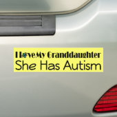 Autism Granddochter Support Autistic Spectrum Bumpersticker (Op auto)