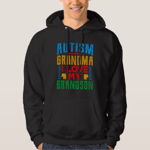 Autism Grandma I Love My Grandson Grandouders Fam Hoodie