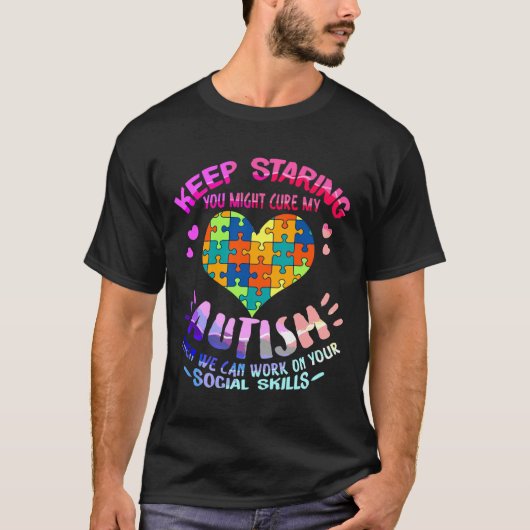 Autism Heart Autism Awareness Adhd Austism Puzzle T-shirt (Voorkant)