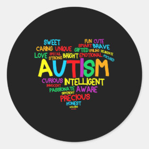 Autism Heart Autism Awareness Proud Autism Mom Gif Ronde Sticker