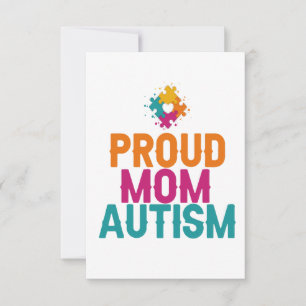 Autism Heart Autism Awareness trotse Autisme Mam Bedankkaart