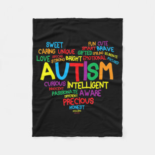 Autism Heart Autism Awareness trotse Autisme Mam G Fleece Deken