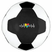 Autism Heart Beat Autism Awareness Day Voetbal (Voorkant)