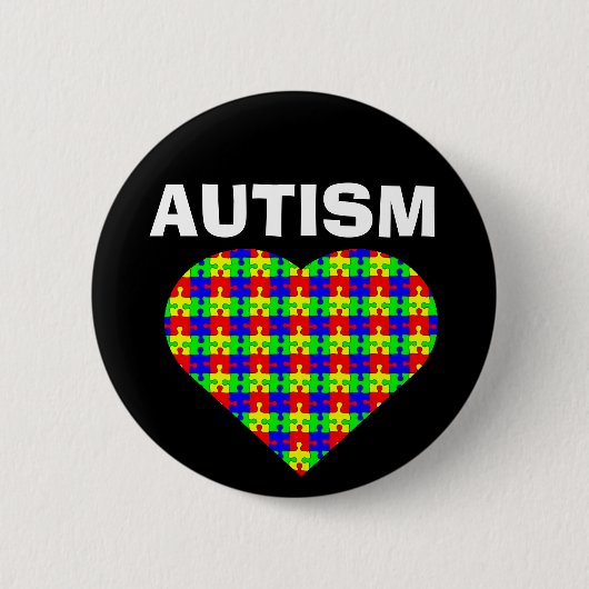 Autism Heart Button (Voorkant)