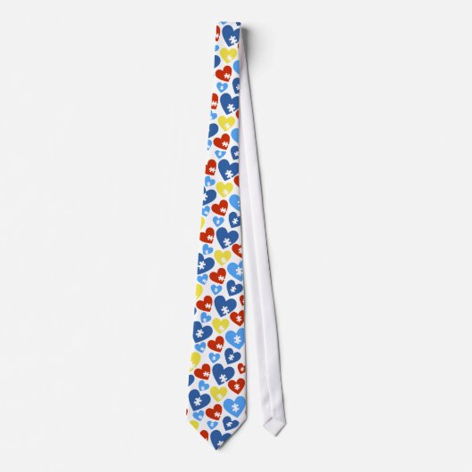 Autism Heart Neck Tie Stropdas (Voorkant)
