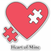 Autism Heart Puzzle Mam's laptop Cutout Vinyl Sticker (Voorkant)