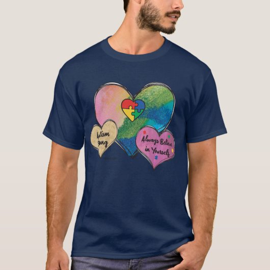 Autism Hearts T-Shirt (Voorkant)