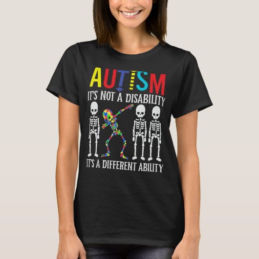 Autism-Het is een ander Skelet van de Mogelijkheid T-shirt (Voorkant)