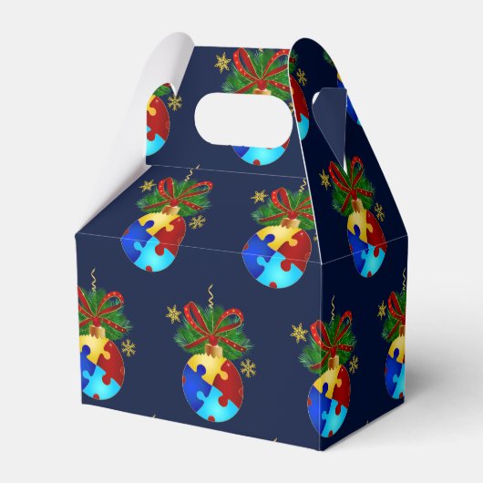 Autism Kerstmis Bauble Bedankdoosjes (Voorkant Zijde)