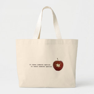 Autism-leraar Grote Tote Bag