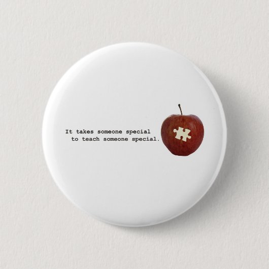 Autism-leraar Ronde Button 5,7 Cm (Voorkant)