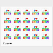 Autism Love Vierkante Sticker (Vel)