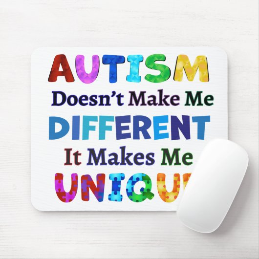 AUTISM maakt me UNIQUE Muismat (Met muis)