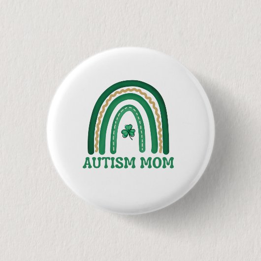 Autism mam Button, klein, 1¼ inch Ronde Button 3,2 Cm (Voorkant)