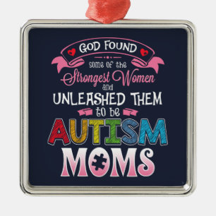 Autism mam Inspiration Metalen Ornament
