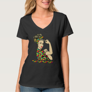 Autism Mam Life Strong Girls Motheru2019s Day Auti T-shirt